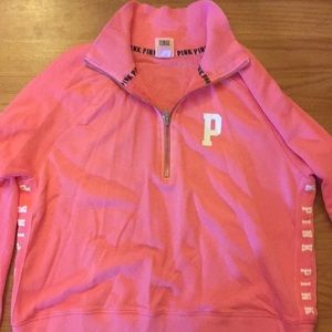 Victoria secret pink quarter zip crop